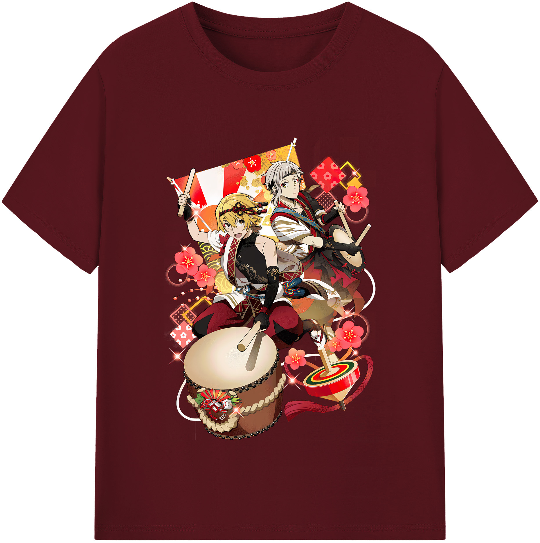 （画像用） 文豪ストレイドッグス Bungo Stray Dogs 綿100％半袖Tシャツ（フロントプリント）